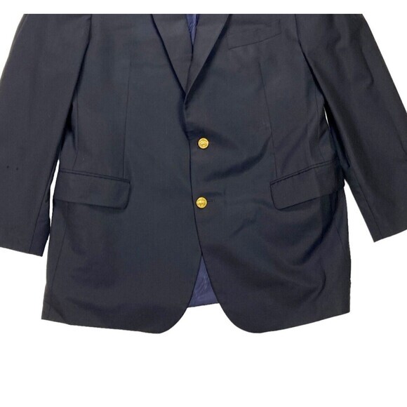 Brooks Brothers Blazer 43R Navy 1818 Madison Wool Classic Career Formal Jacket - Picture 2 of 16